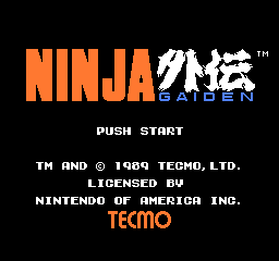 Ninja Gaiden (USA) Title Screen